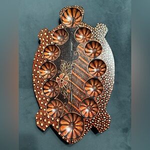 Handcrafted Wooden Turtle Mancala Board